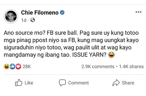 chie filomeno porn|Chie Filomeno on alleged sex.